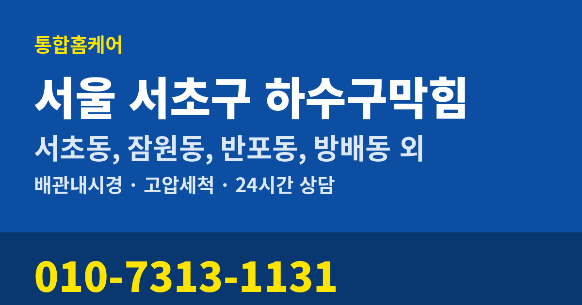 서울 서초구 하수구막힘 통합홈케어 010-7313-1131